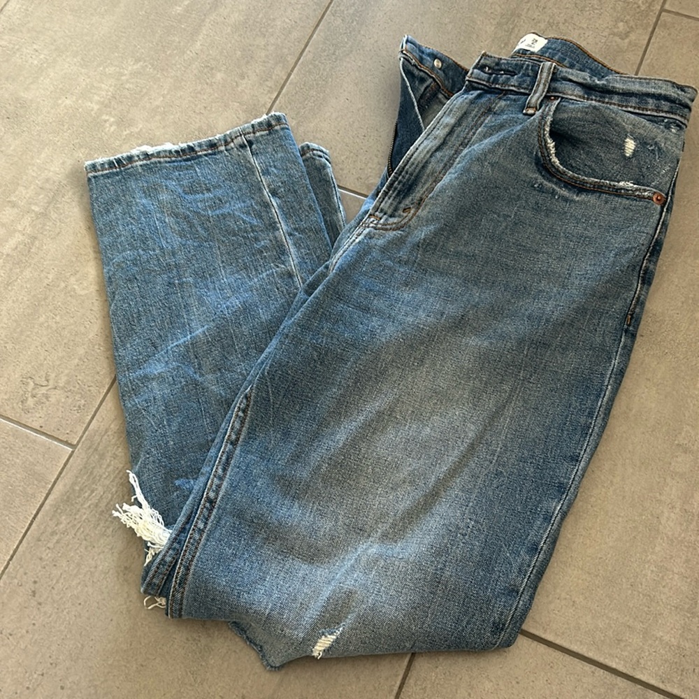 Abercrombie & Fitch Ankle Straight Ultra High Rise Curve Love 28